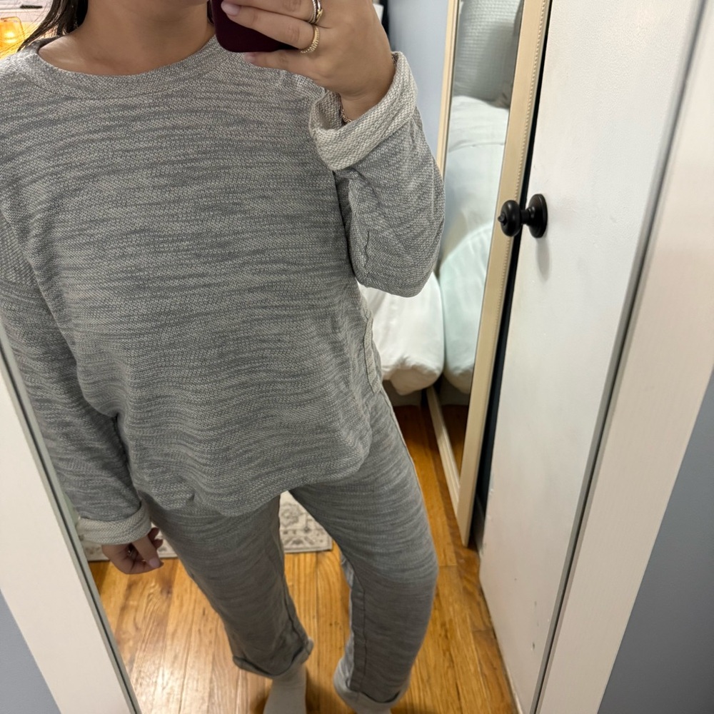 Splendid Heather Gray Knit Sweat Set